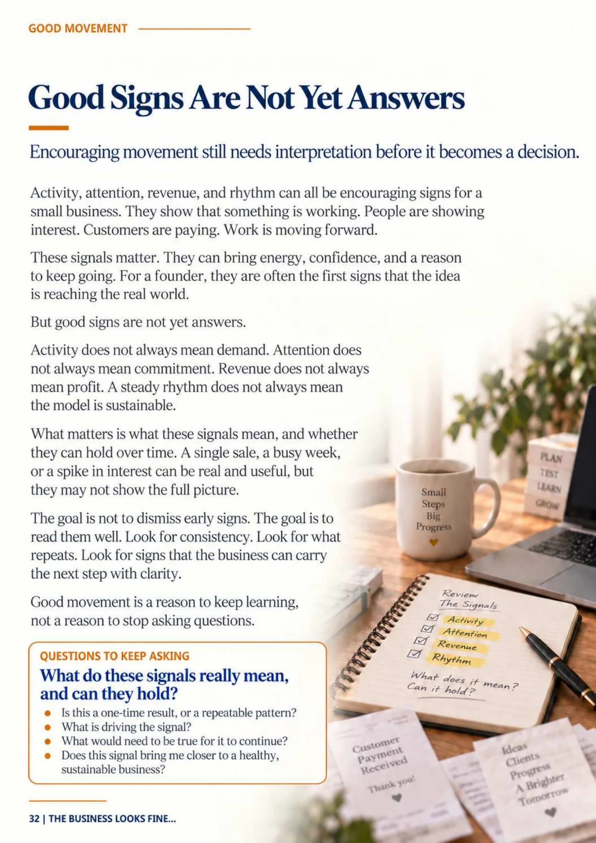 Commercial Edition page: Good Signs Are Not Yet Answers