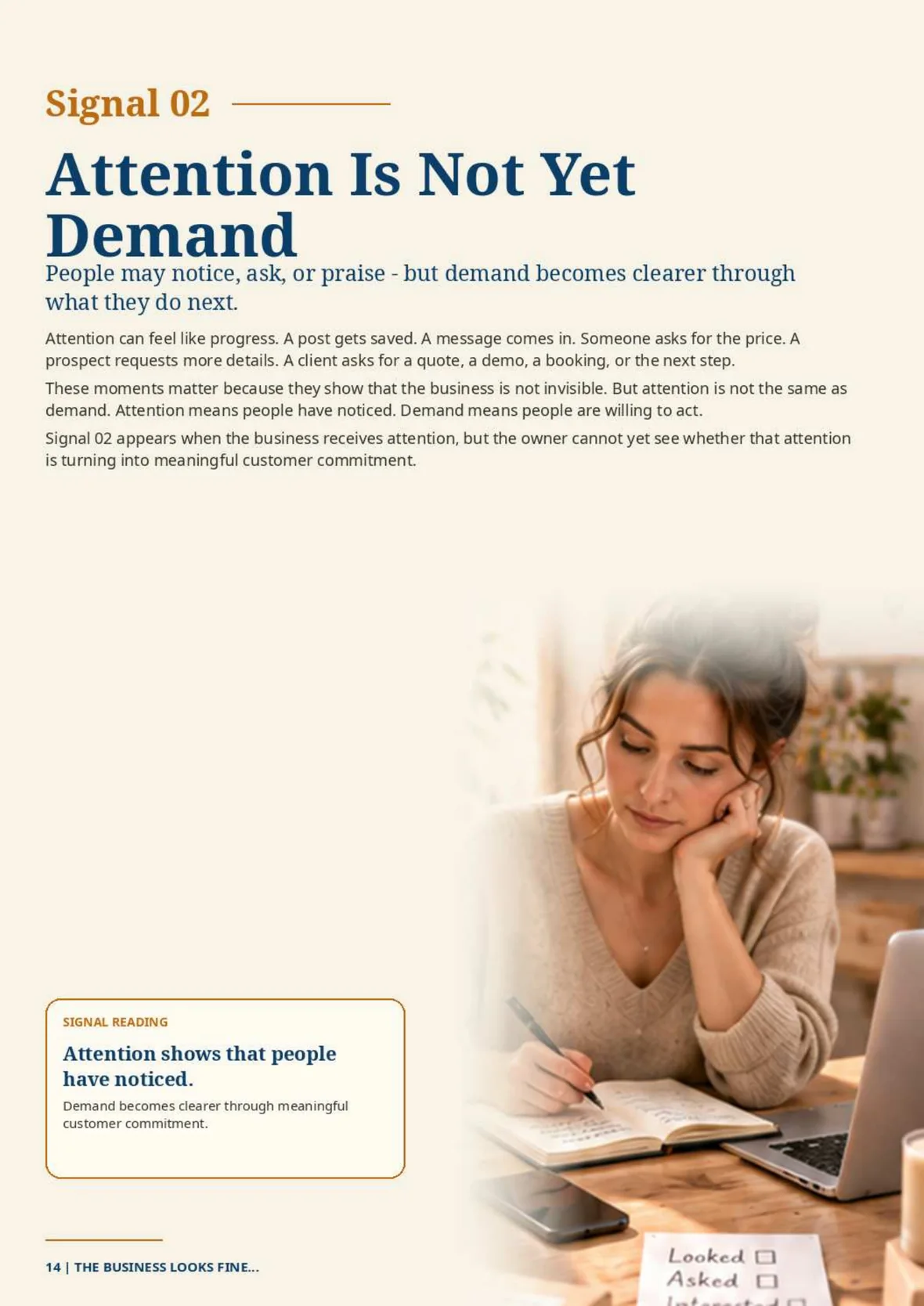 Commercial Edition page: Signal 02, Attention Is Not Yet Demand
