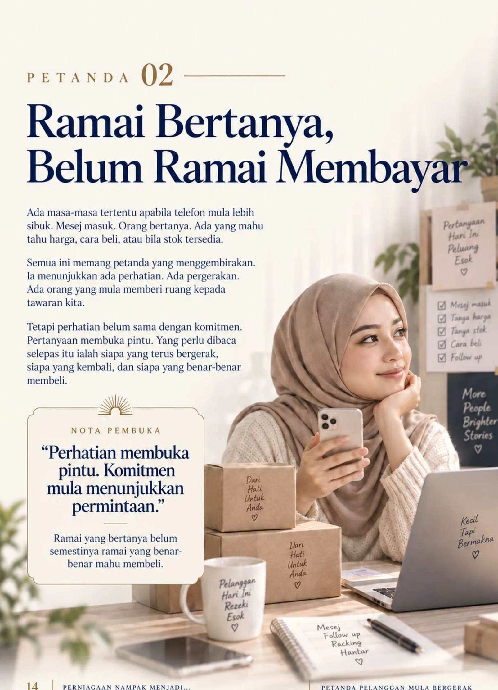 Halaman PNM bagi petanda kedua: Ramai Bertanya, Belum Ramai Membayar